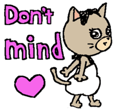 NYANYANEN kawaii yoga kitty English ver sticker #3375580