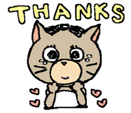 NYANYANEN kawaii yoga kitty English ver sticker #3375581