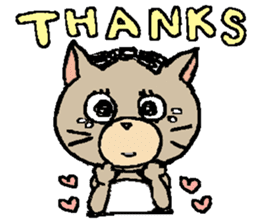 NYANYANEN kawaii yoga kitty English ver sticker #3375581