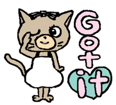 NYANYANEN kawaii yoga kitty English ver sticker #3375585