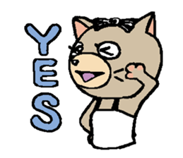 NYANYANEN kawaii yoga kitty English ver sticker #3375586