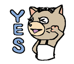 NYANYANEN kawaii yoga kitty English ver sticker #3375586