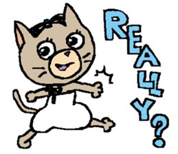 NYANYANEN kawaii yoga kitty English ver sticker #3375588