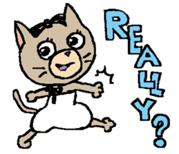 NYANYANEN kawaii yoga kitty English ver sticker #3375588