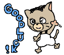 NYANYANEN kawaii yoga kitty English ver sticker #3375589