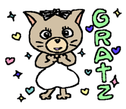 NYANYANEN kawaii yoga kitty English ver sticker #3375590