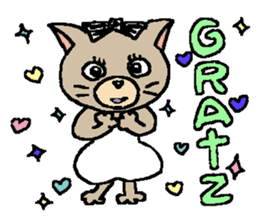 NYANYANEN kawaii yoga kitty English ver sticker #3375590