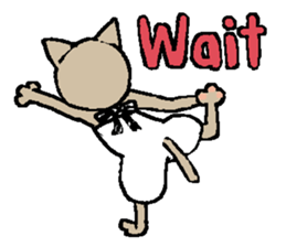NYANYANEN kawaii yoga kitty English ver sticker #3375593