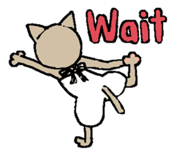 NYANYANEN kawaii yoga kitty English ver sticker #3375593