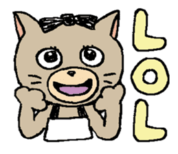 NYANYANEN kawaii yoga kitty English ver sticker #3375597