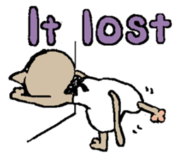 NYANYANEN kawaii yoga kitty English ver sticker #3375599