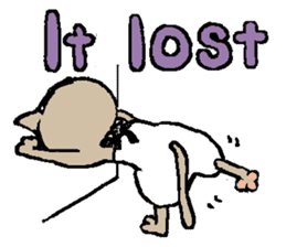 NYANYANEN kawaii yoga kitty English ver sticker #3375599