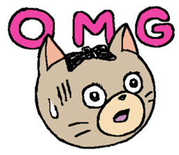 NYANYANEN kawaii yoga kitty English ver sticker #3375605