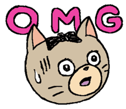 NYANYANEN kawaii yoga kitty English ver sticker #3375605