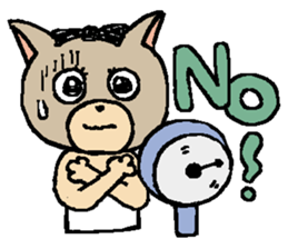 NYANYANEN kawaii yoga kitty English ver sticker #3375607