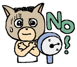 NYANYANEN kawaii yoga kitty English ver sticker #3375607