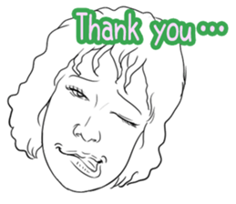 Funny face sticker(Female) vol.3 sticker #3376136