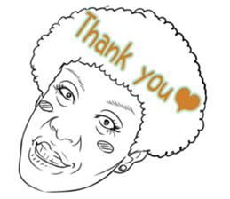 Funny face sticker(Female) vol.3 sticker #3376145