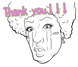 Funny face sticker(Female) vol.3 sticker #3376146