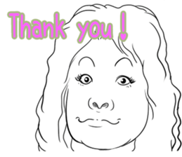 Funny face sticker(Female) vol.3 sticker #3376148