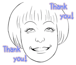 Funny face sticker(Female) vol.3 sticker #3376150