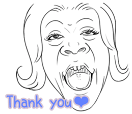 Funny face sticker(Female) vol.3 sticker #3376153