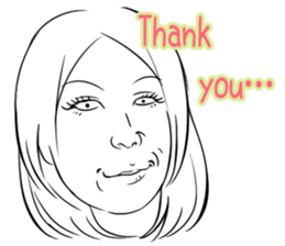 Funny face sticker(Female) vol.3 sticker #3376155