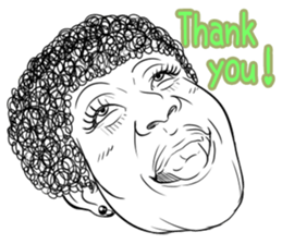 Funny face sticker(Female) vol.3 sticker #3376161