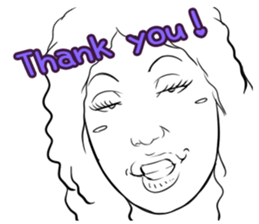 Funny face sticker(Female) vol.3 sticker #3376163