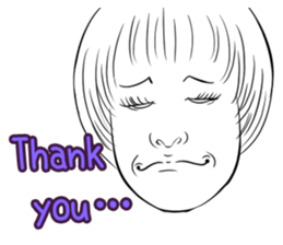 Funny face sticker(Female) vol.3 sticker #3376164