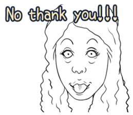 Funny face sticker(Female) vol.3 sticker #3376169