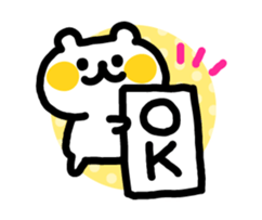 Yuru-Yuru white Bear sticker #3376411