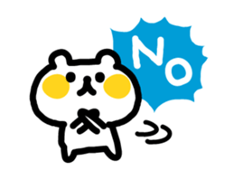 Yuru-Yuru white Bear sticker #3376443