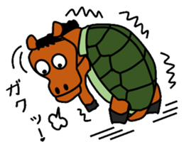 Turtle horse sticker #3377220