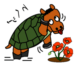 Turtle horse sticker #3377223