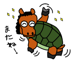 Turtle horse sticker #3377225