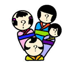 "Kokeshi doll" daily life sticker #3379438