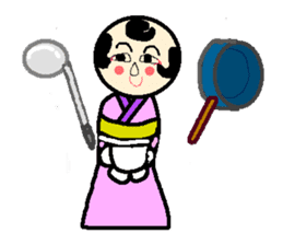 "Kokeshi doll" daily life sticker #3379445