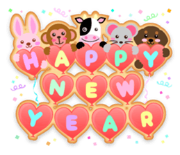 Decorate Iced Cookies:Happy animals sticker #3380158