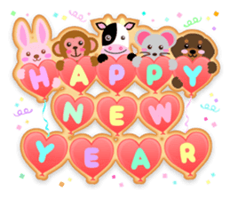 Decorate Iced Cookies:Happy animals sticker #3380158