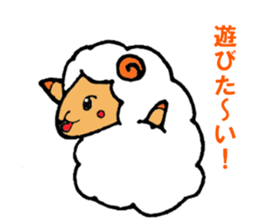 a pure and cute sheep sticker #3385412