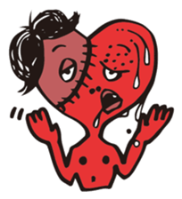 broken heart chan sticker #3388156