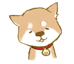 Shiba dog NENE spends warm one day sticker #3388864
