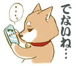 Shiba dog NENE spends warm one day sticker #3388869