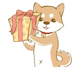 Shiba dog NENE spends warm one day sticker #3388874