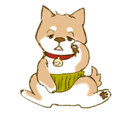 Shiba dog NENE spends warm one day sticker #3388880