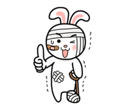 Rabbit multiple of Hakata dialect. sticker #3389406