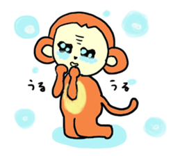 Playful monkey sticker #3389567
