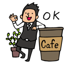 Coffee shop in town sticker #3390375