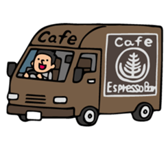 Coffee shop in town sticker #3390398